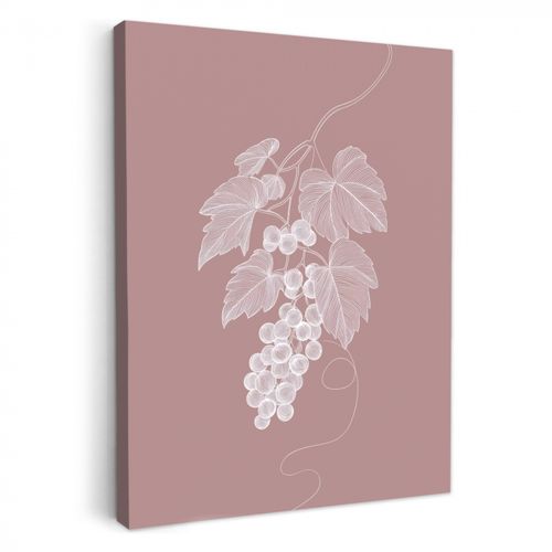 Dipinti su tela - Traliccio - Uva - Illustrazione - Foglie