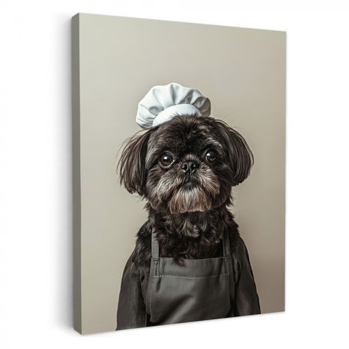Dipinti su tela - Abbigliamento da cuoco - Nero - Cane