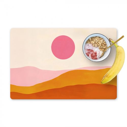 Tovagliette - Sole - Colline - Astratto - Rosa
