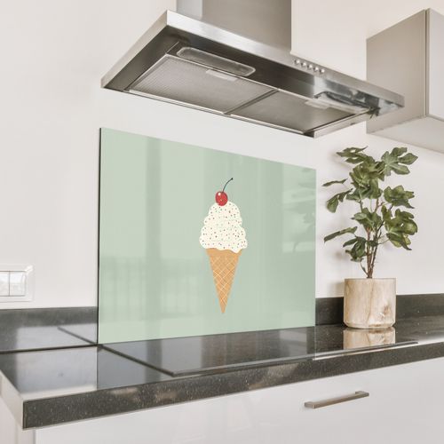 Parafango in alluminio - Illustrazione - Gelato - Macchioline - Ciliegia