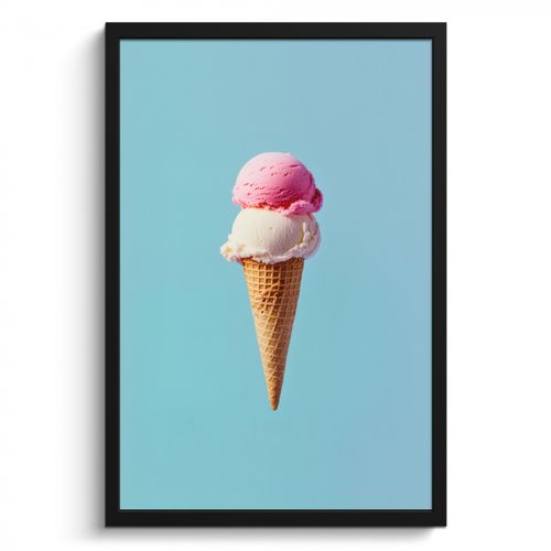 KitchenYeah - Cucina - Cornice per foto - Gelato Scoop - cono - Blu