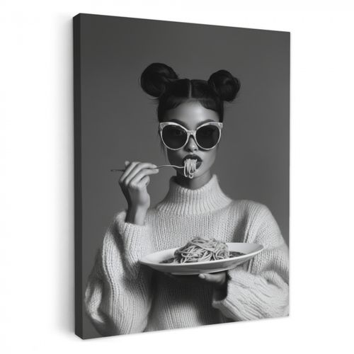 Dipinti su tela - Donna - Pasta - Occhiali da sole