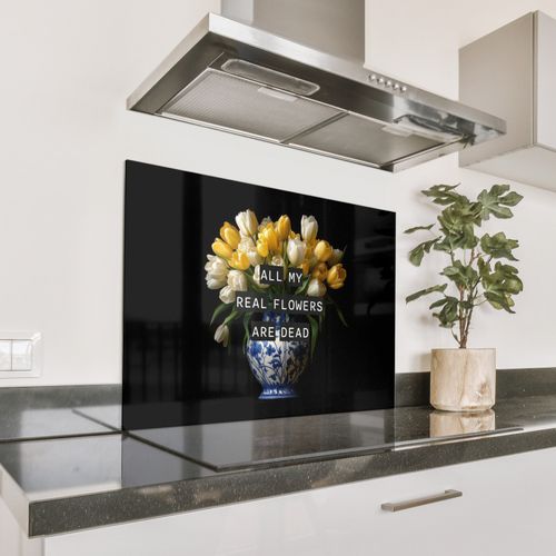 Parafango in alluminio - Citazioni - Fiore - Tulipano - Giallo