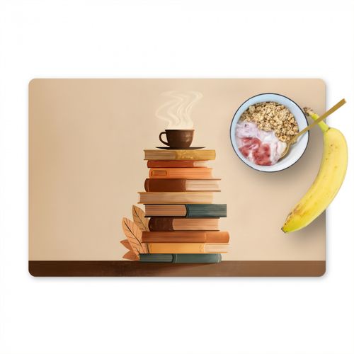 Tovagliette - Libri - Torre - Caffè - Beige