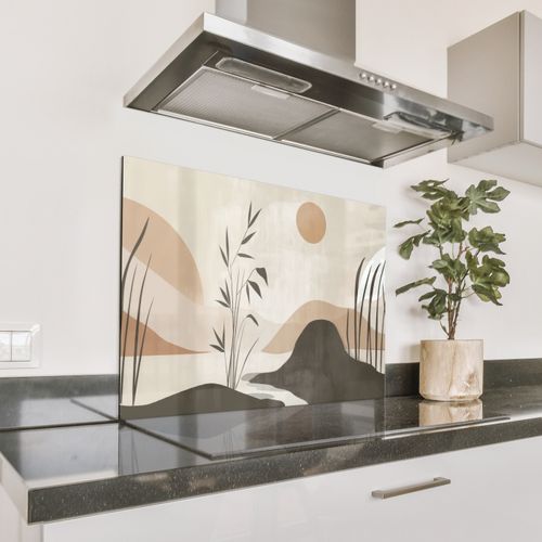 Parafango in alluminio - Japandi - Paesaggio - Beige