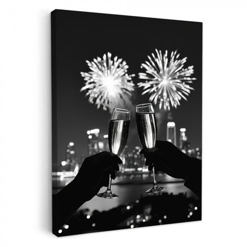 Dipinti su tela - Fuochi d'artificio - Cin cin - Skyline - Champagne