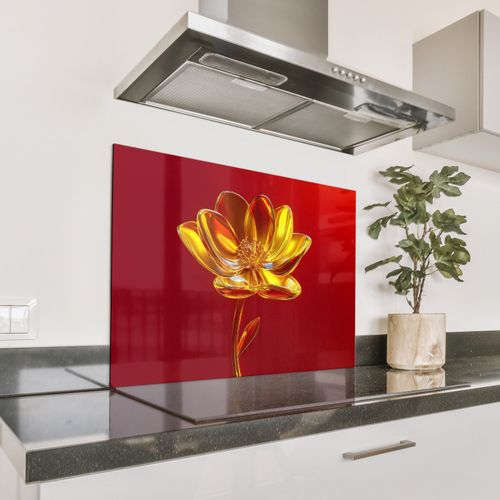 Parafango in alluminio - Fiore - Oro - Occhiali