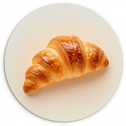 Quadro rotondo - Croissant - Pane - Beige