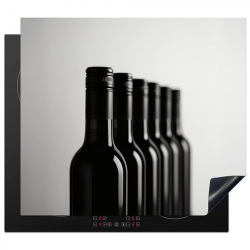 Protezione piano induzione - Bottiglie di vino - Nero - Minimalista