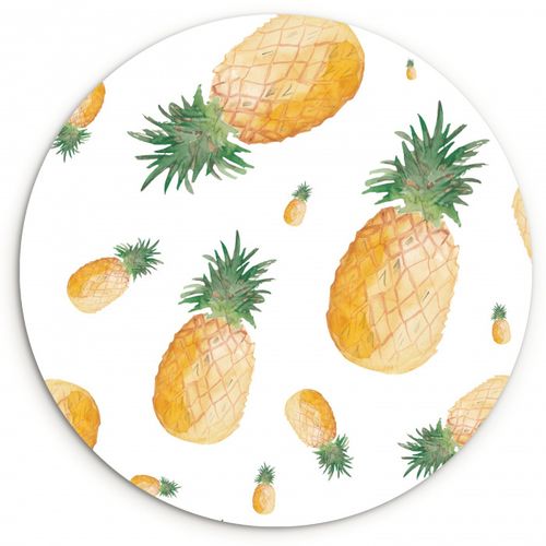 Quadro rotondo - Ananas acquarello