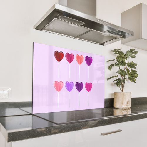 Parafango in alluminio - Lecca-lecca - Cuore - Rosa - Caramella