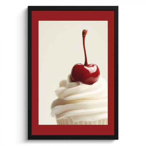 KitchenYeah - Cucina - Cornice per foto - Cupcake - Ciliegia - Rosso