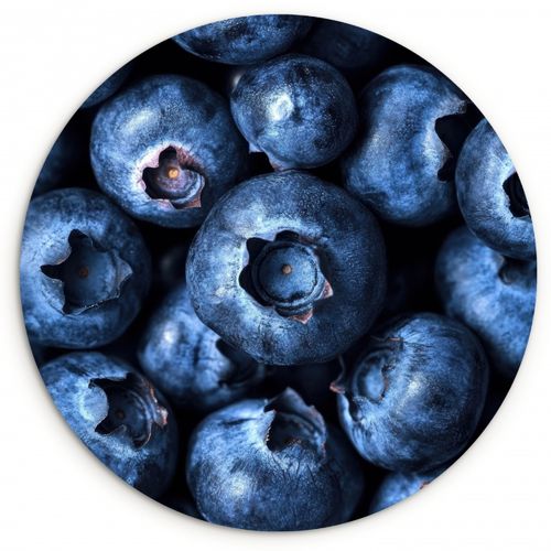Quadro rotondo - Bacche - Blu - Frutta