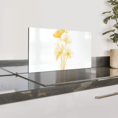 Disegno al tratto - Fiori - Giallo - Vaso