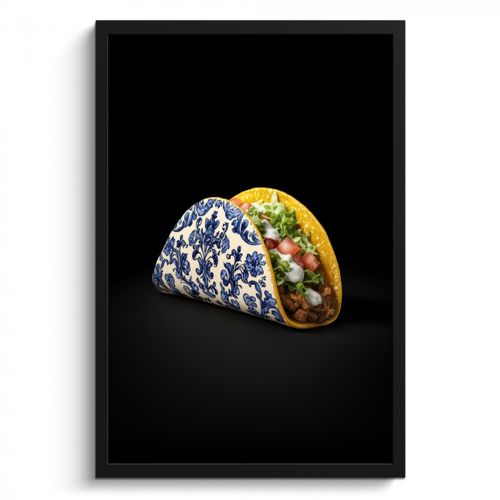 KitchenYeah - Cucina - Cornice per foto - Taco - Carne - Insalata - Blu Delft - Motivo