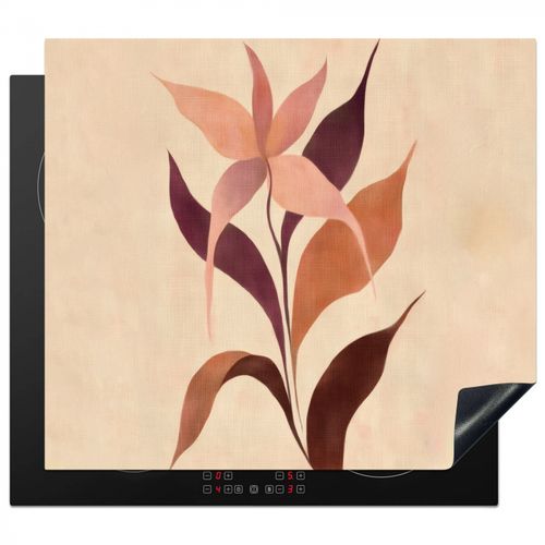 Protezione piano induzione - Minimalista - Fiore - Foglie - Beige