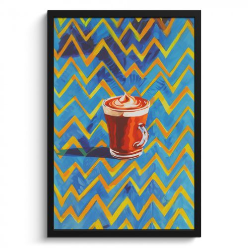 KitchenYeah - Cucina - Cornice per foto - Tazza - Caffè - Zigzag - Panna montata