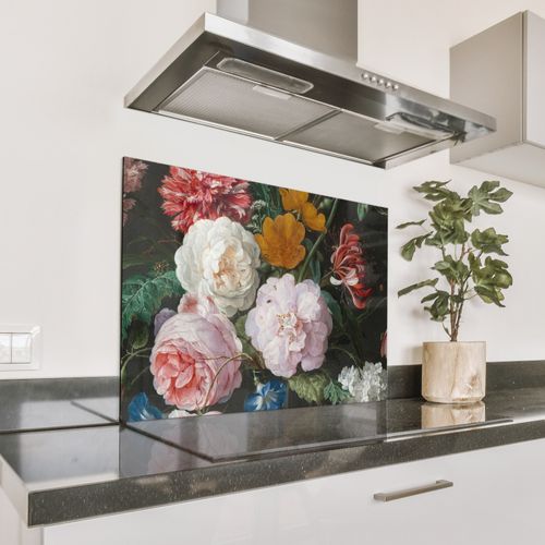 Parafango in alluminio - Natura morta con fiori