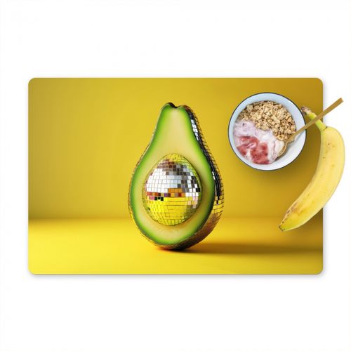 Tovagliette - Avocado - Discoball - Giallo - Brillantini