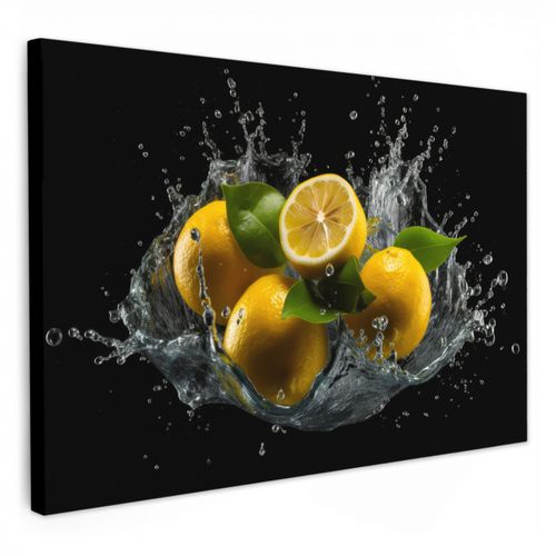 Dipinti su tela - Limone - Frutta - Giallo - Nero