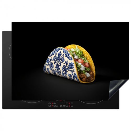 Protezione piano induzione - Taco - Carne - Insalata - Blu Delft - Motivo