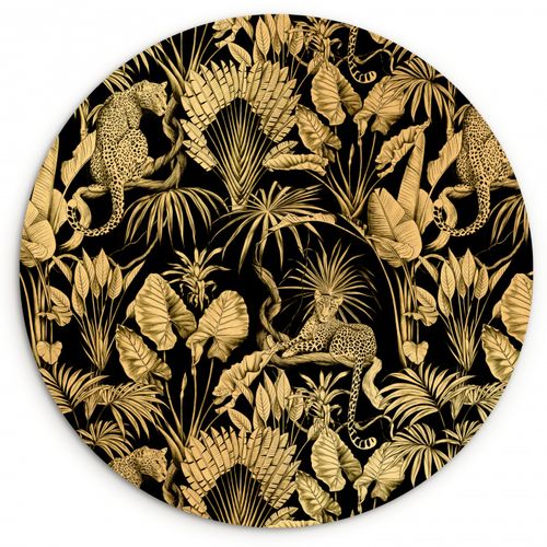 Quadro rotondo - Giungla d'oro