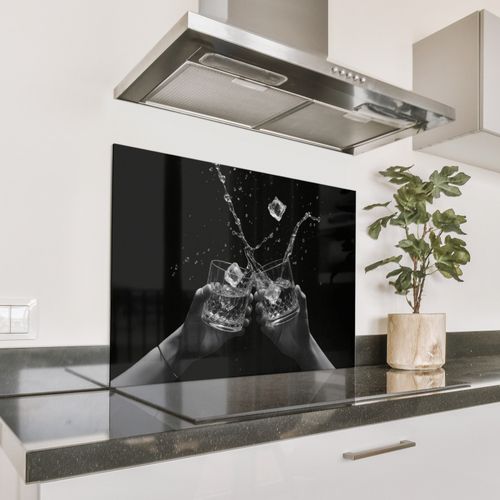Parafango in alluminio - Bicchieri Whicky - Ice - Splashes - Nero