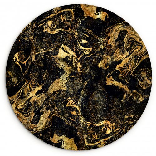 Quadro rotondo - Vortici d'oro