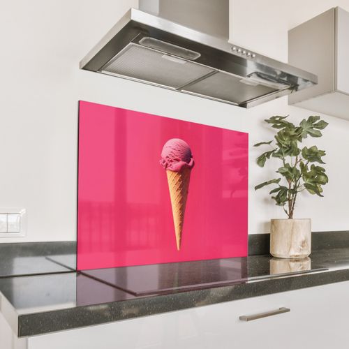 Parafango in alluminio - Paletta per gelato - Rosa - Corno