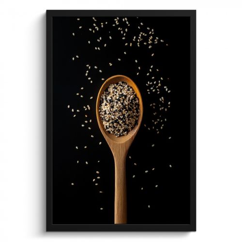 KitchenYeah - Cucina - Cornice per foto - Sesamo - Cucchiaio - Nero