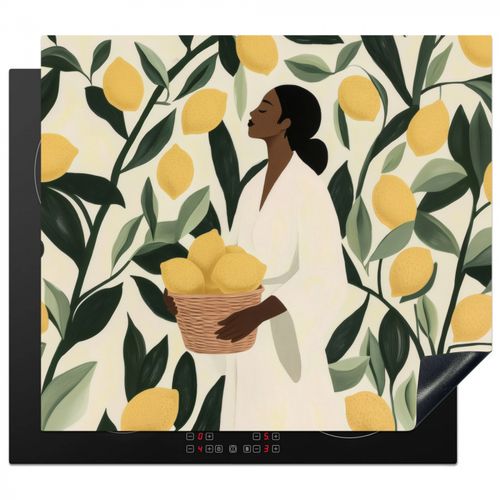 Protezione piano induzione - Donna - Cestino - Limoni - Foglie