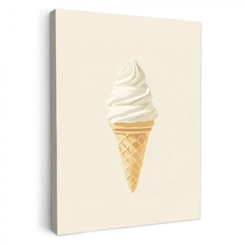 Dipinti su tela - Cono gelato - Bianco