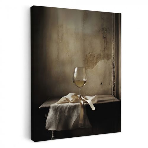 Dipinti su tela - Fiocco - Beige - Bianco - Vino
