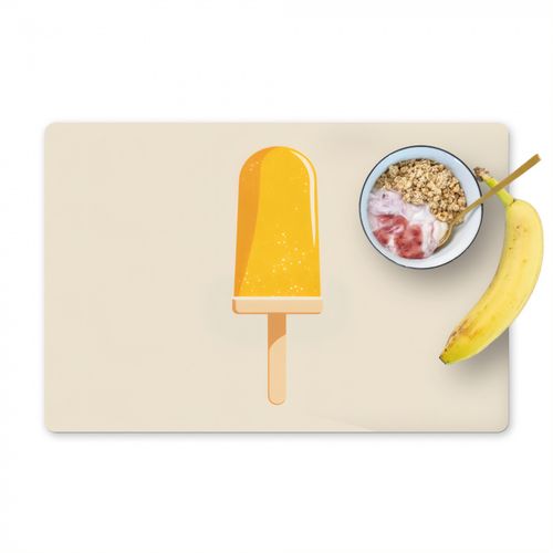 Tovagliette - Gelato all'arancia - stecco - acqua
