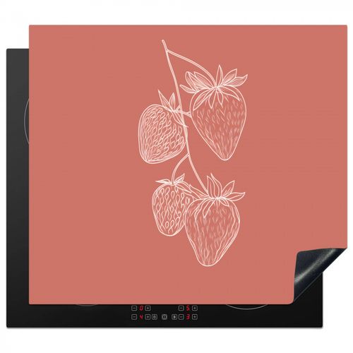 Protezione piano induzione - Minimalista - Illustrazione - Fragola - Ramo