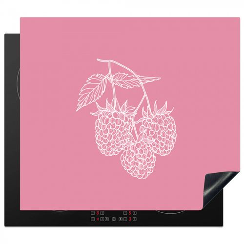 Protezione piano induzione - Lamponi - Gambo - Disegnato - Rosa