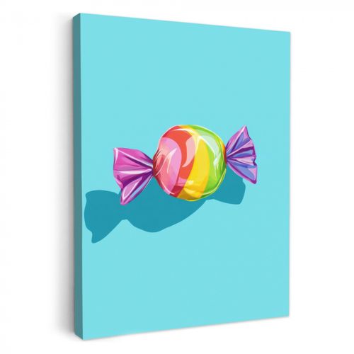 Dipinti su tela - Blu - Caramelle - Arcobaleno
