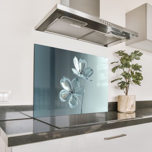 Parafango in alluminio - Cristallo - Fiori - Grigio
