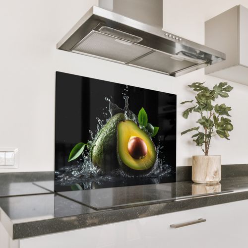 Parafango in alluminio - Avocado - Verdura - Foglia - Acqua - Nero - Verde