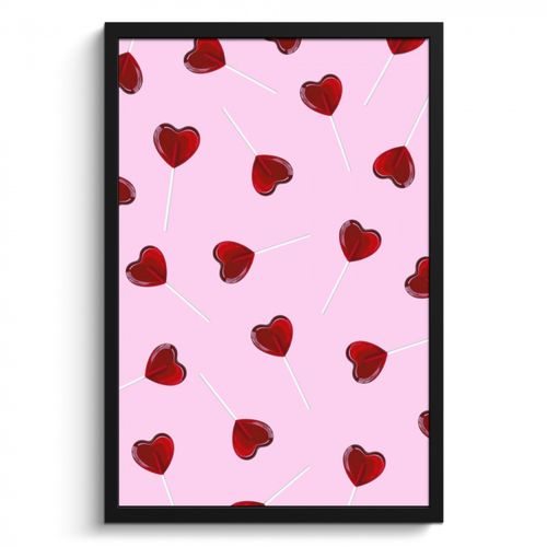 KitchenYeah - Cucina - Cornice per foto - Rosa - Cuore - Lecca-lecca - Caramella