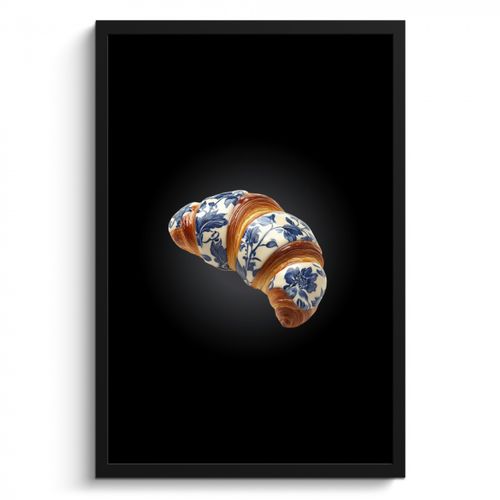 Croissant - Motivo floreale - Blu Delft