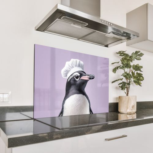 Parafango in alluminio - Pinguino - Cappello da cuoco - Dolce - Viola