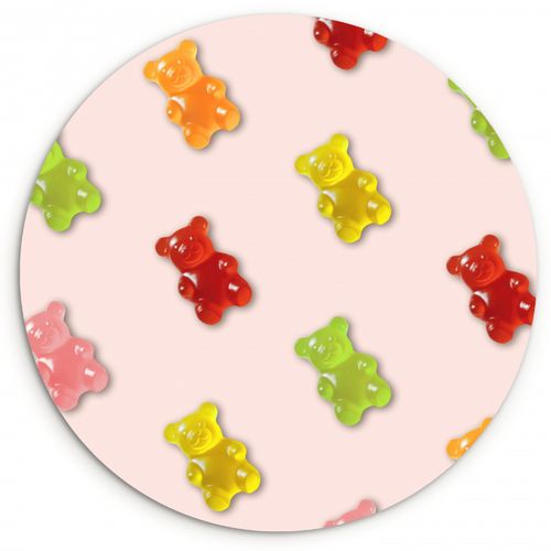 Quadro rotondo - Colore - Caramella - Rosa