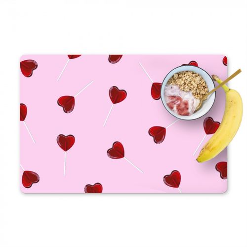 Tovagliette - Rosa - Cuore - Lecca-lecca - Caramella