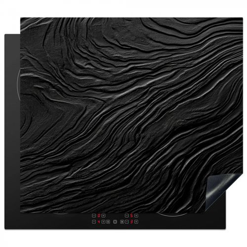 Protezione piano induzione - Nero - Astratto - Legno