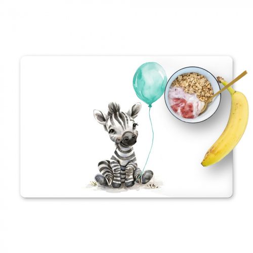 Tovagliette - Zebra - Animale per bambini - Palloncino blu