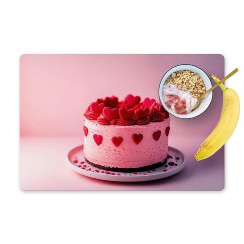 Tovagliette - Torta - Cuore - Rosa