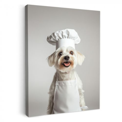Dipinti su tela - Cane - Bianco - Cuoco