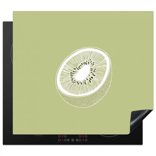 Protezione piano induzione - Kiwi - Disegno a linee - Minimalista - Verde