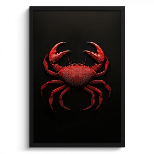 KitchenYeah - Cucina - Cornice per foto - Granchio - Rosso - Pesce - Crostacei